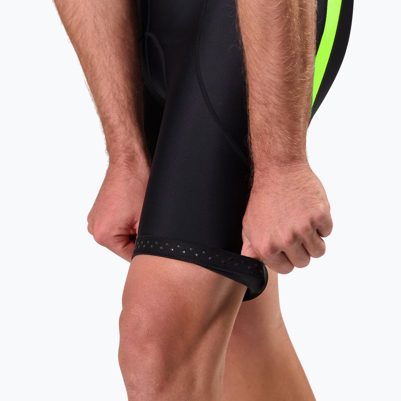 Pantaloni scurți de ciclism pentru bărbați Rogelli Core Bib Short black/fluor yellow 5