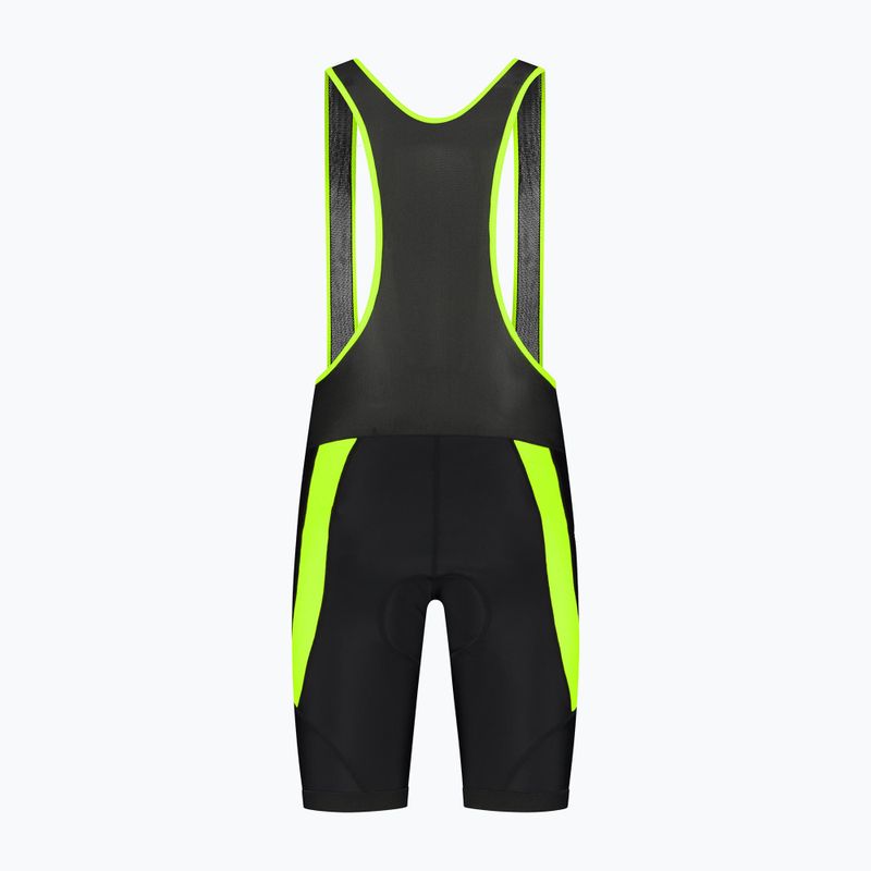 Pantaloni scurți de ciclism pentru bărbați Rogelli Core Bib Short black/fluor yellow 7