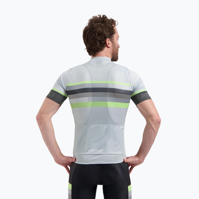 Tricou de ciclism pentru bărbați Rogelli Hero II grey/lime 2