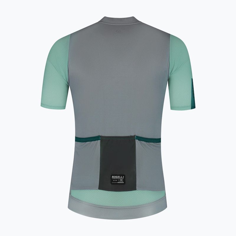 Tricou de ciclism pentru bărbați Rogelli Fast grey/dusty teal/teal 7