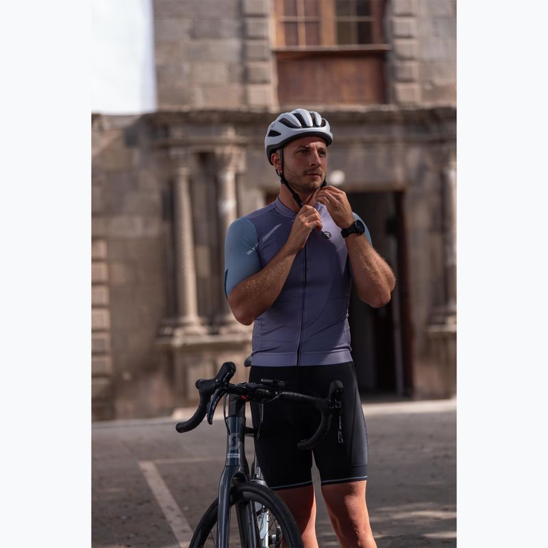 Tricou de ciclism pentru bărbați Rogelli Fast grey/dusty teal/teal 8