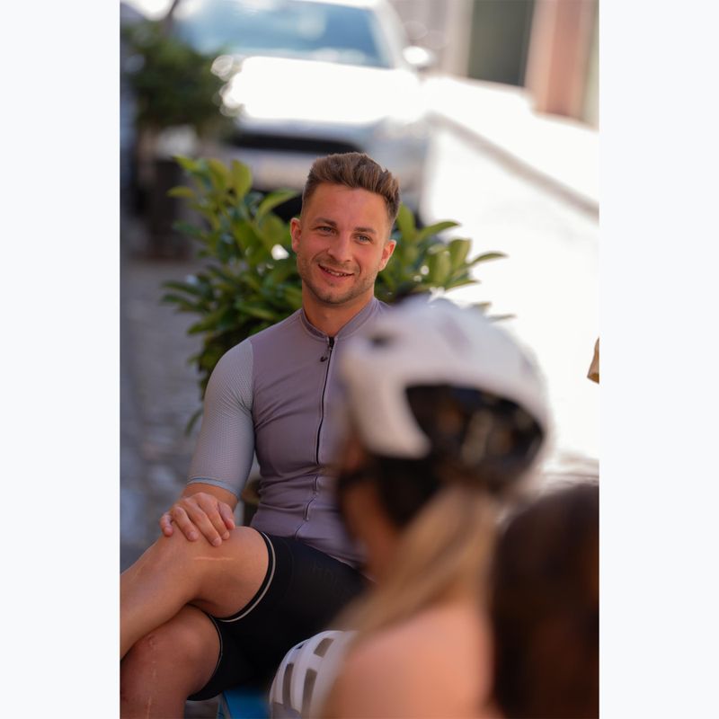 Tricou de ciclism pentru bărbați Rogelli Fast grey/dusty teal/teal 11