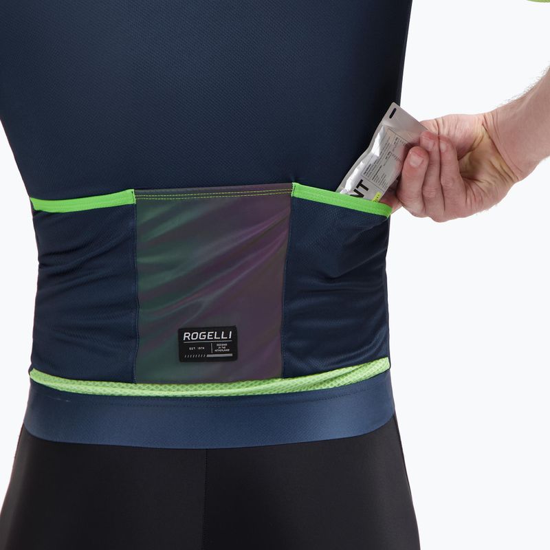 Tricou de ciclism pentru bărbați Rogelli Fast blue/lime 4
