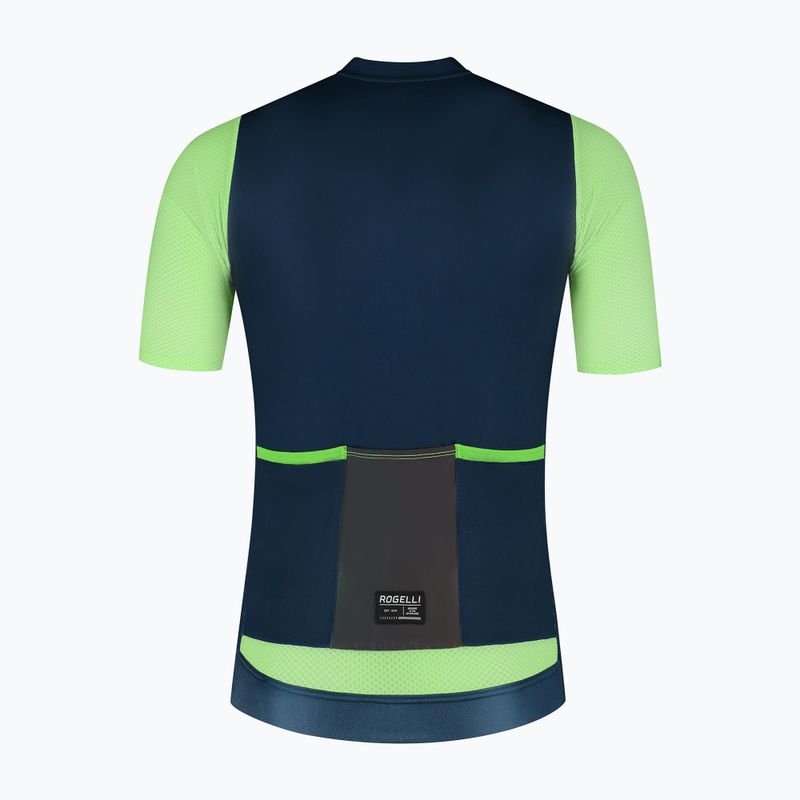 Tricou de ciclism pentru bărbați Rogelli Fast blue/lime 6