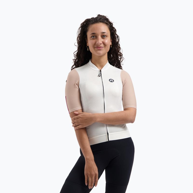 Tricou de ciclism pentru femei Rogelli Fast sand/dusty pink/cherry