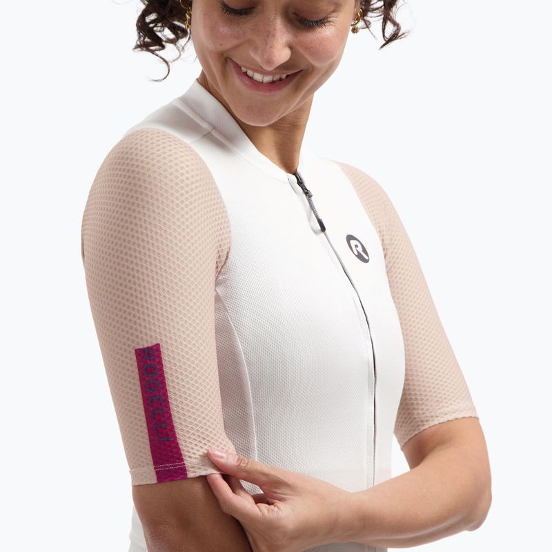 Tricou de ciclism pentru femei Rogelli Fast sand/dusty pink/cherry 3