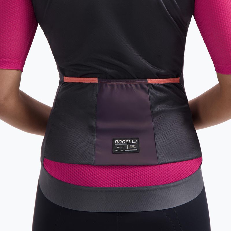 Tricou de ciclism pentru femei Rogelli Fast ebony/pink/coral 4