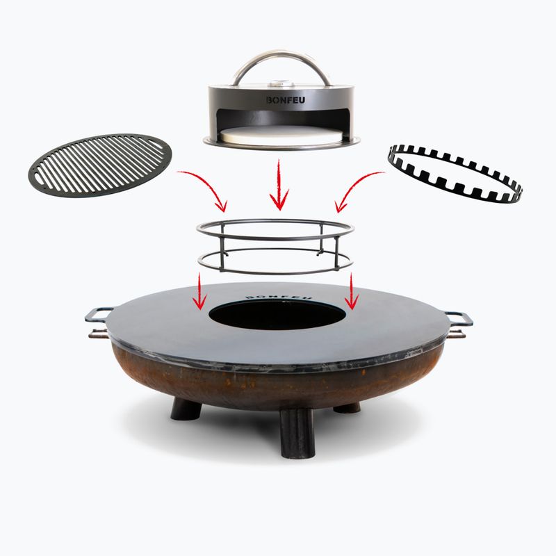 Vatră pentru foc de grădină BonFeu BonBowl Plus 60 cm corten 2