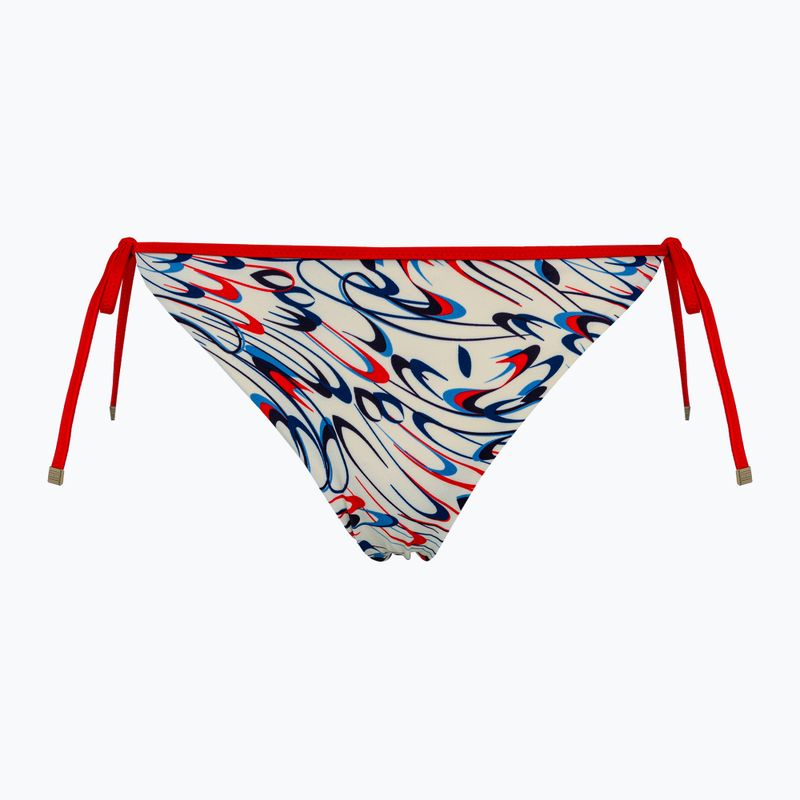 Partea de jos a costumului de baie Tommy Hilfiger Cheeky String Side Tie Print drops motion ecru