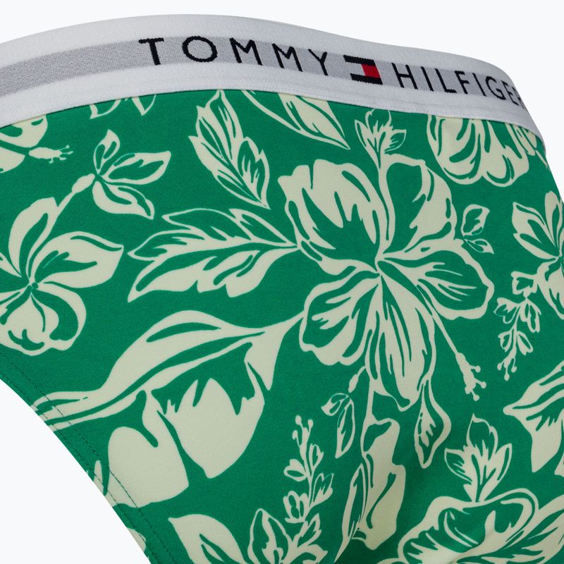 Partea de jos a costumului de baie Tommy Hilfiger Classic Bikini Print vintage tropical olympic green