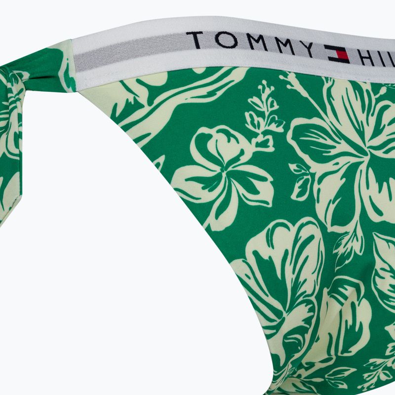 Partea de jos a costumului de baie Tommy Hilfiger Cheeky Side Tie Bikini Print vintage tropical olympic green