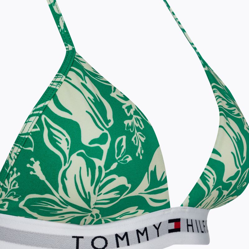 Partea de sus a costumului de baie Tommy Hilfiger Triangle Fixed Foam Print vinted tropical olympic green 3