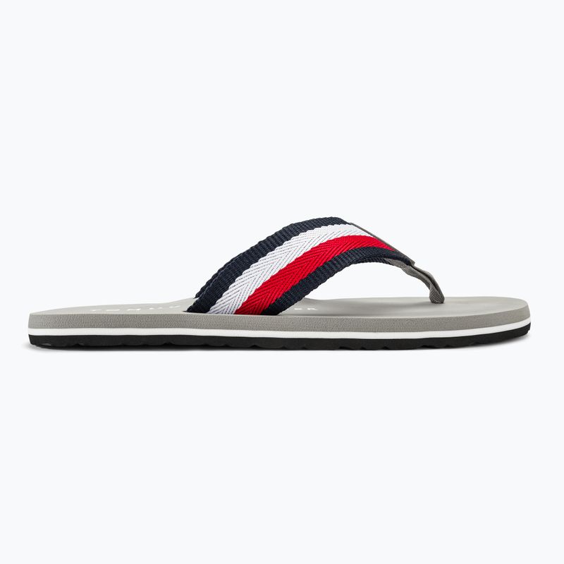 Papuci pentru bărbați Tommy Hilfiger Corporate Beach Sandal antique silver 2