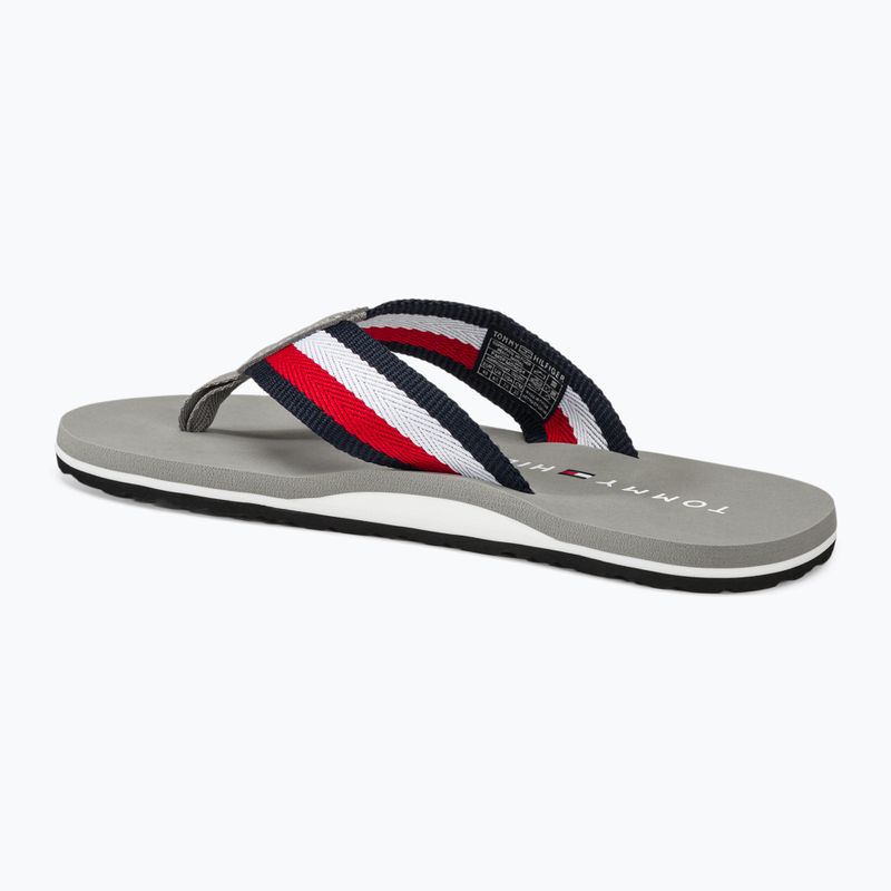 Papuci pentru bărbați Tommy Hilfiger Corporate Beach Sandal antique silver 3