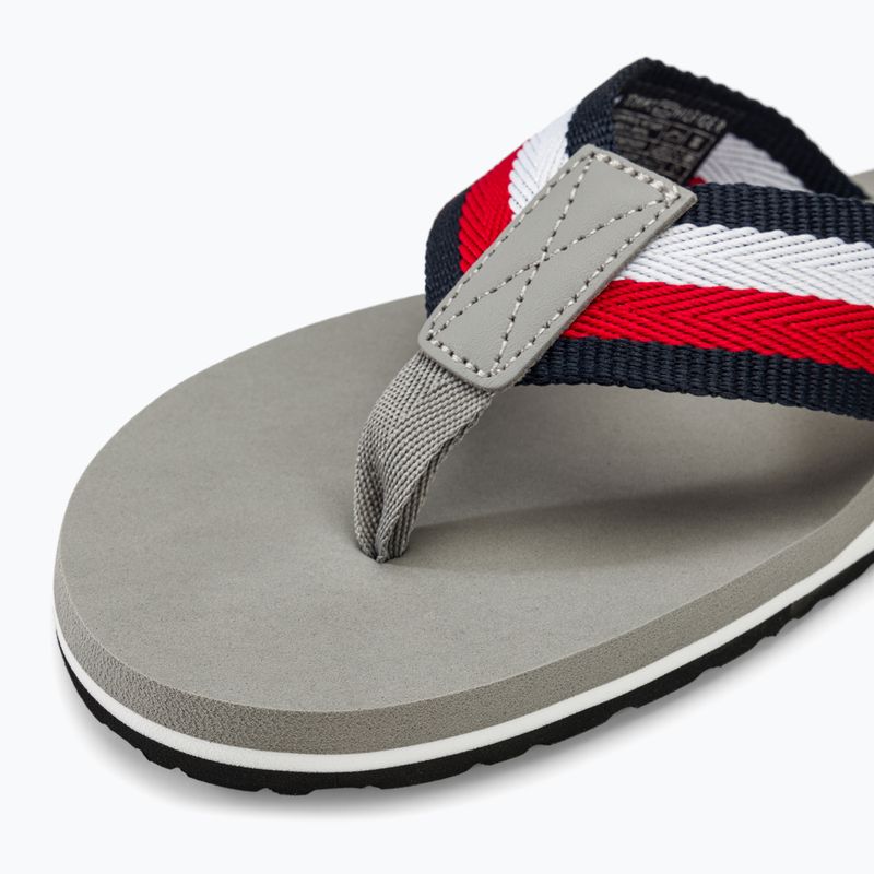 Papuci pentru bărbați Tommy Hilfiger Corporate Beach Sandal antique silver 7