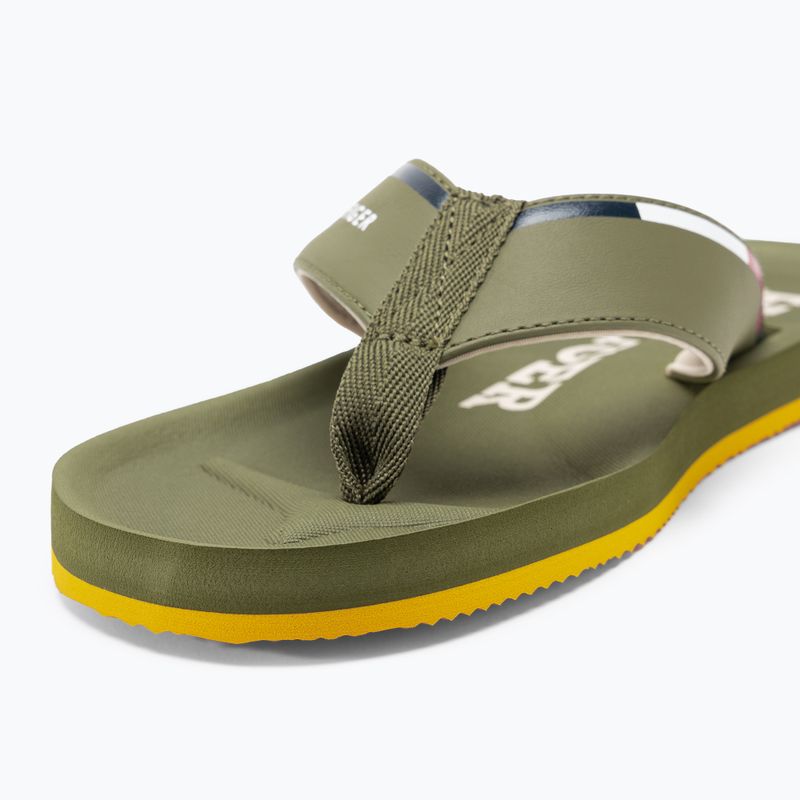 Bărbați Tommy Hilfiger Comfort Beach Sandal pentru bărbați, verde militar flip flops 7