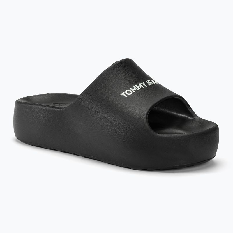 Papuci pentru femei Tommy Jeans Chunky Flatform Slide black