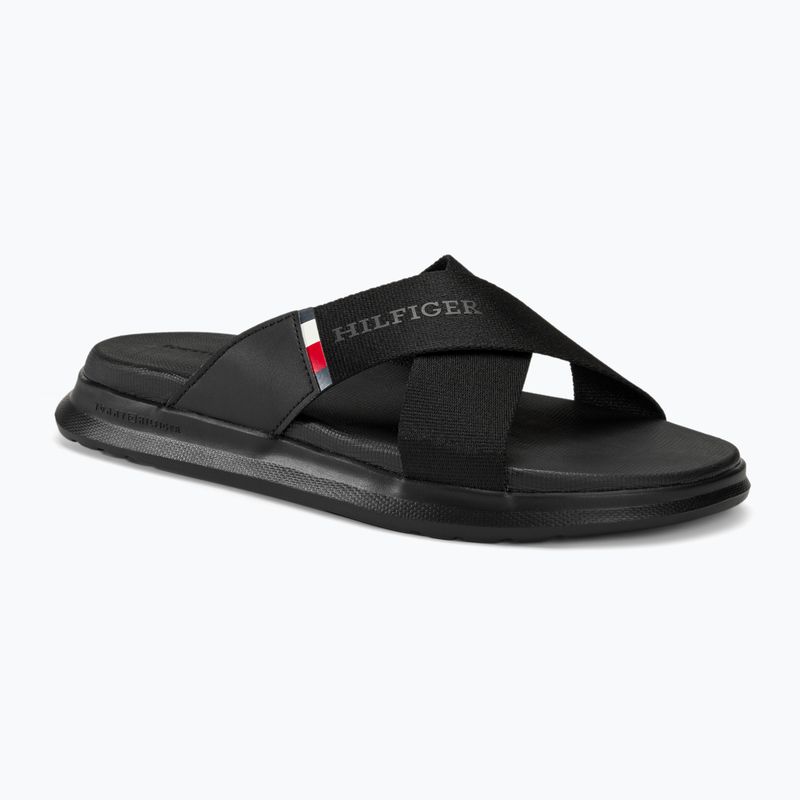 Papuci pentru bărbați Tommy Hilfiger Comfort Criss Cross Beach Sandal black