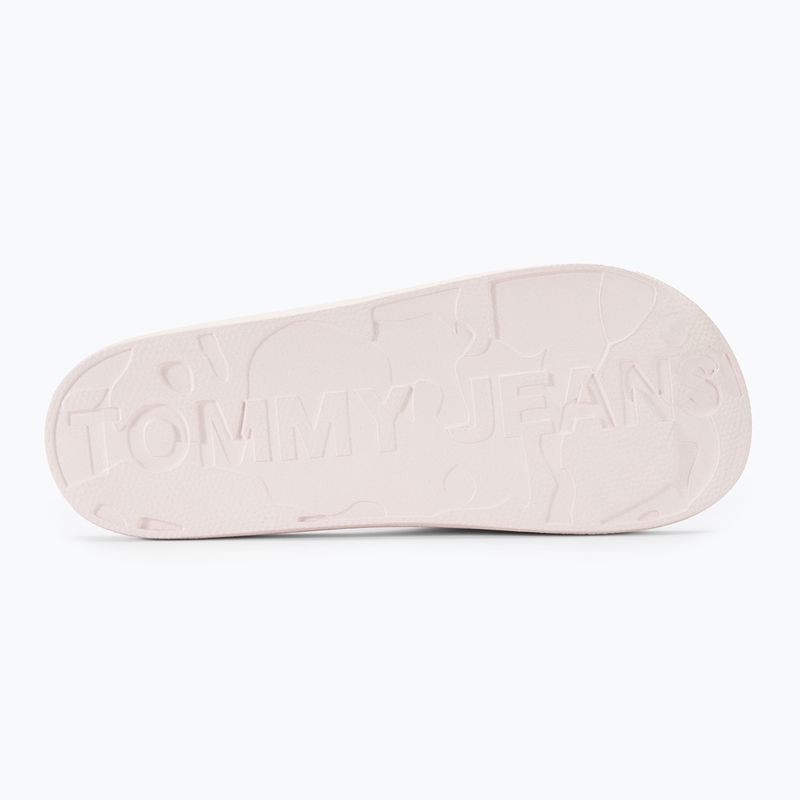 Șlapi pentru femei Tommy Jeans Printed Pu Pool Slide ecru 5