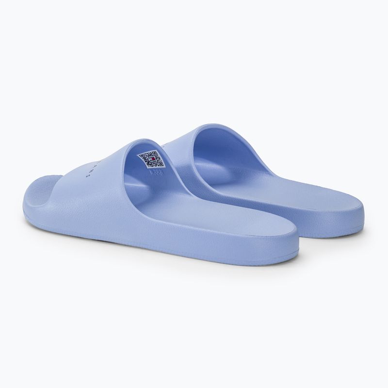 Șlapi pentru femei Tommy Jeans Printed Pu Pool Slide moderate blue