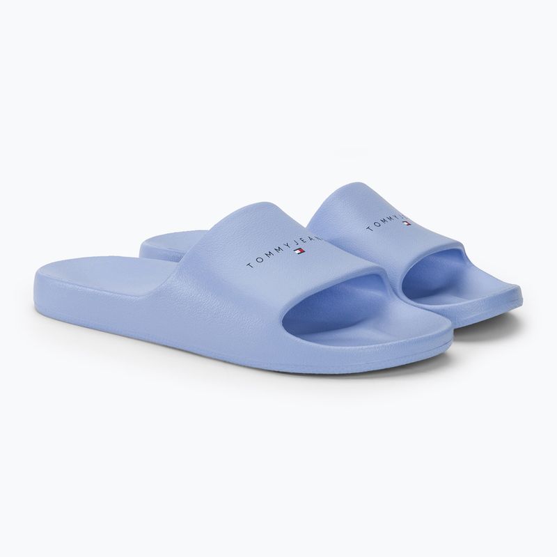 Șlapi pentru femei Tommy Jeans Printed Pu Pool Slide moderate blue