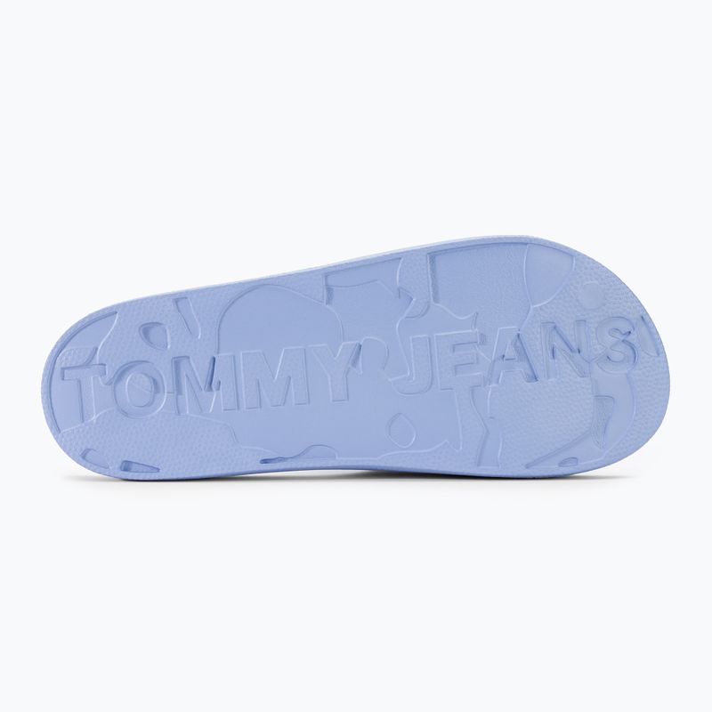 Șlapi pentru femei Tommy Jeans Printed Pu Pool Slide moderate blue
