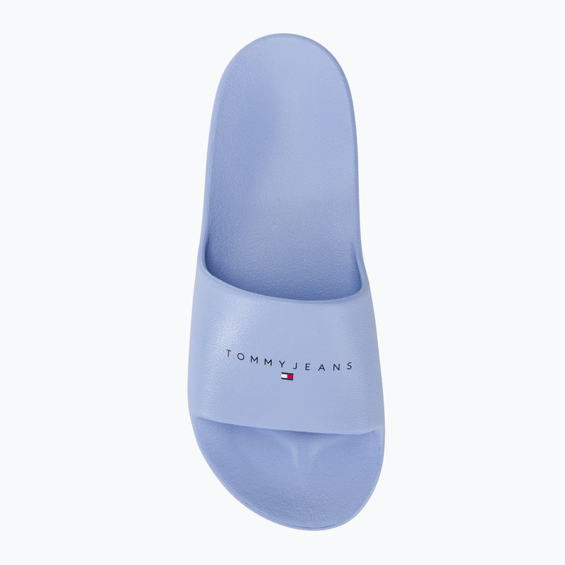 Șlapi pentru femei Tommy Jeans Printed Pu Pool Slide moderate blue