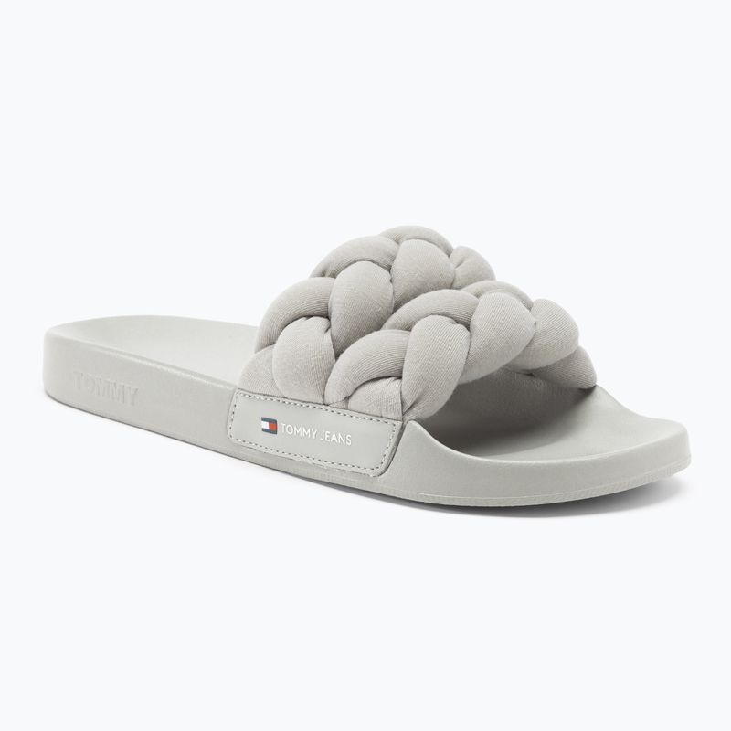 Papuci pentru femei Tommy Jeans Braided stratus grey