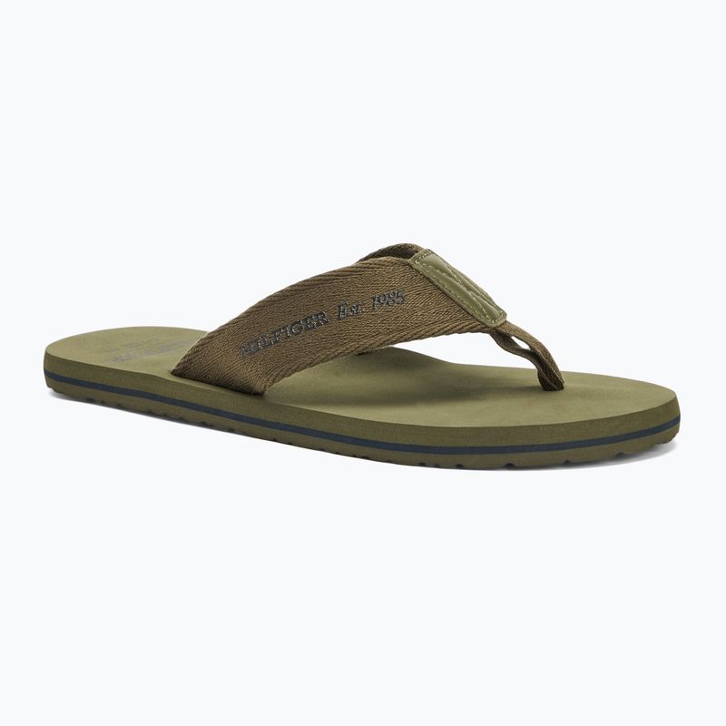 Papuci pentru bărbați Tommy Hilfiger 85 Beach Sandal army green