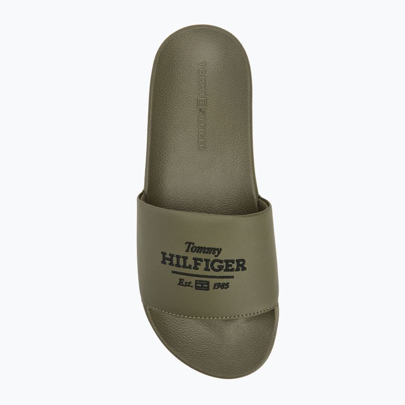Papuci pentru bărbați  Tommy Hilfiger Embroid 85 Pool Slide army green 5