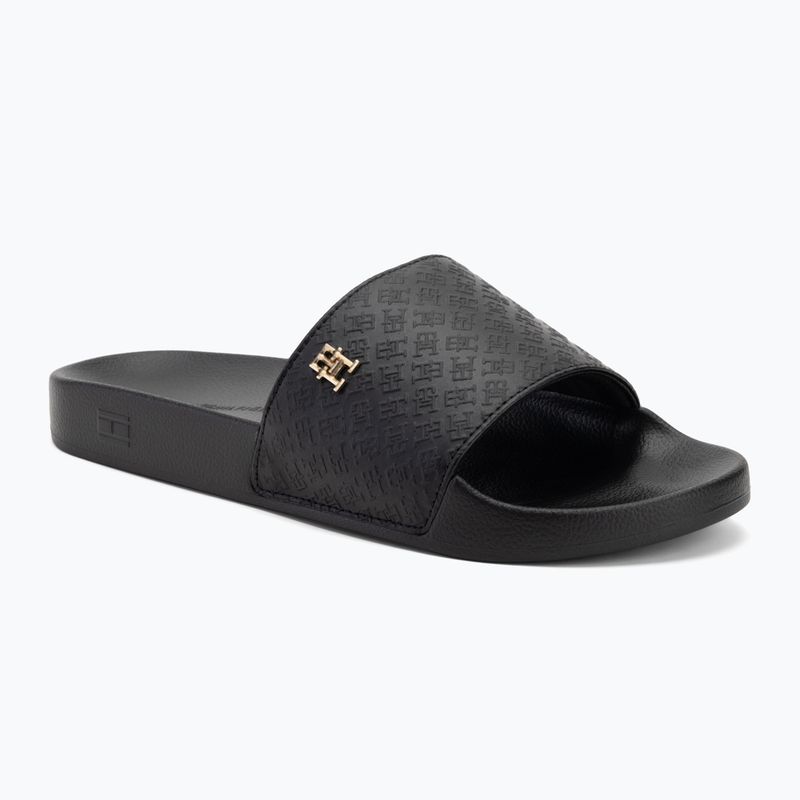Papuci pentru femei Tommy Hilfiger Monogram Poolside black