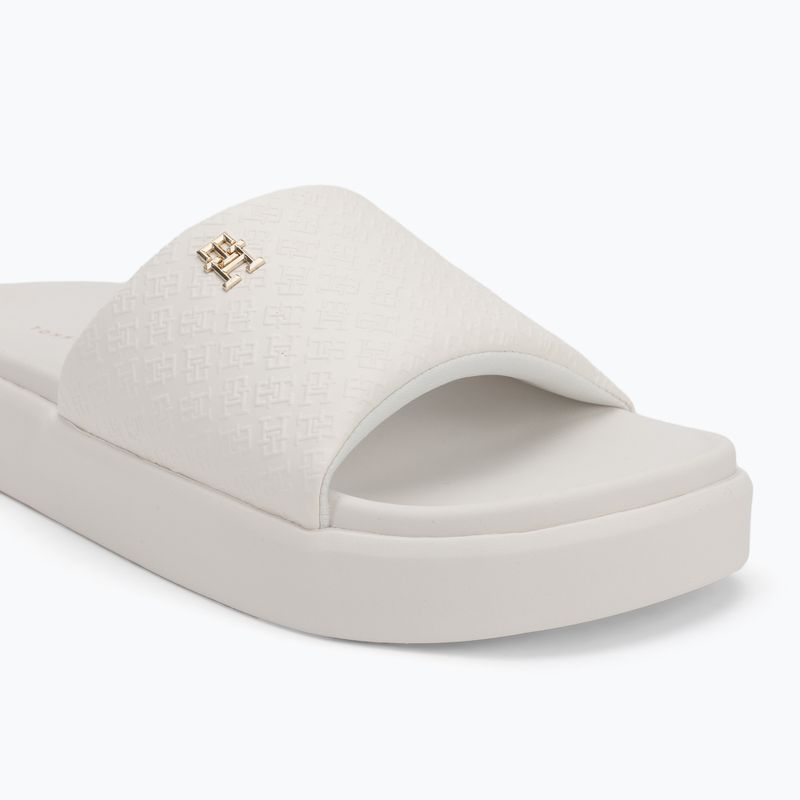 Papuci pentru femei Tommy Hilfiger Platform Monogram Poolslide ancient white 7