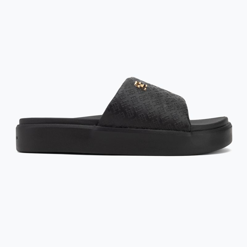 Papuci pentru femei Tommy Hilfiger Platform Monogram Poolslide black 2