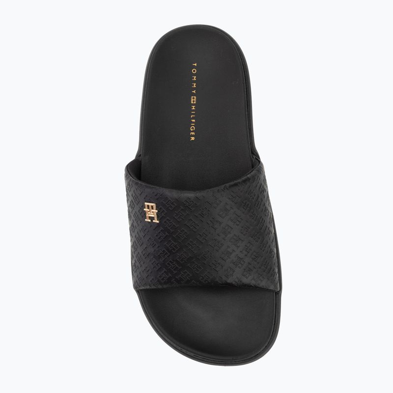 Papuci pentru femei Tommy Hilfiger Platform Monogram Poolslide black 5