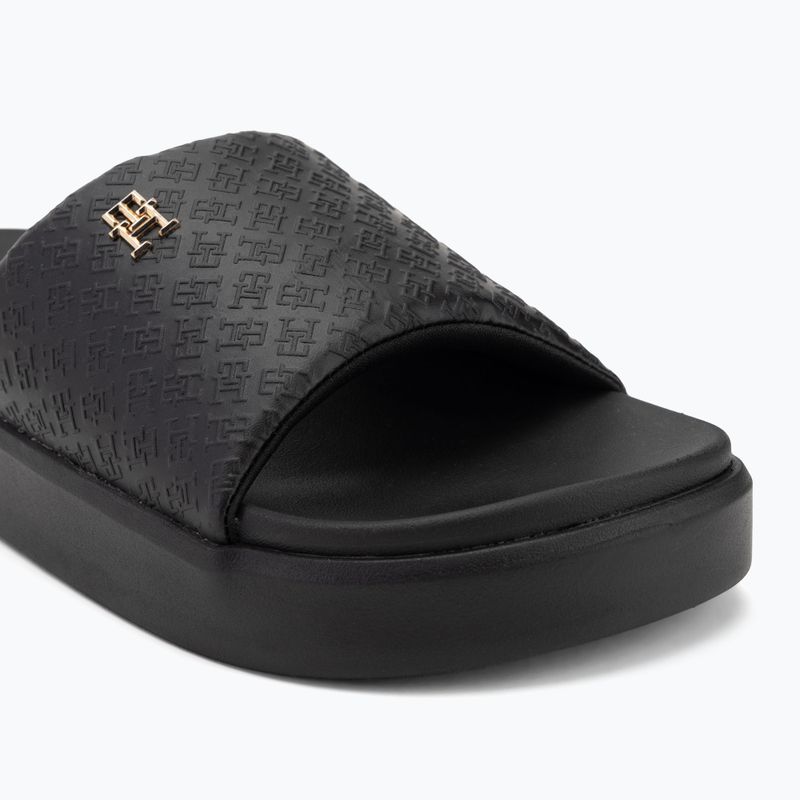 Papuci pentru femei Tommy Hilfiger Platform Monogram Poolslide black 7