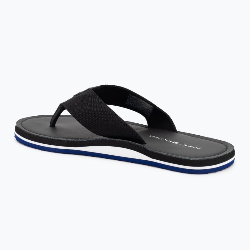 Papuci pentru bărbați Tommy Hilfiger Leather Beach Sandal black 3