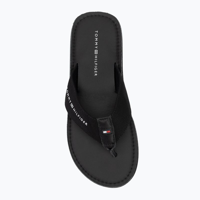 Papuci pentru bărbați Tommy Hilfiger Leather Beach Sandal black 5