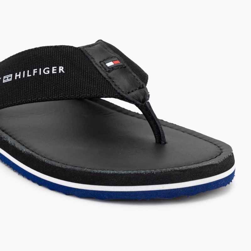 Papuci pentru bărbați Tommy Hilfiger Leather Beach Sandal black 7