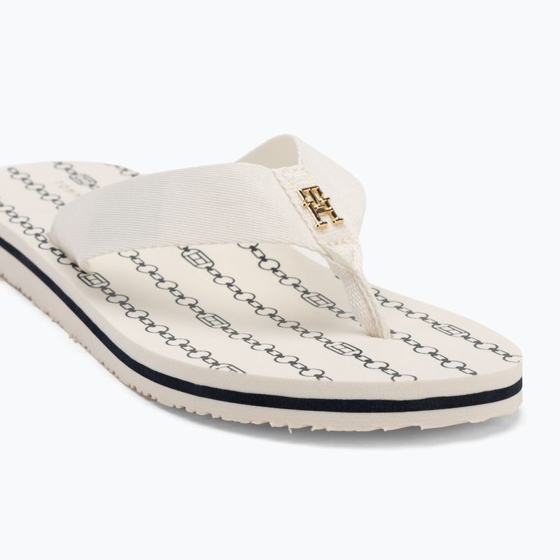 Papuci pentru femei Tommy Hilfiger Chain Print Beach Sandal ivory 7