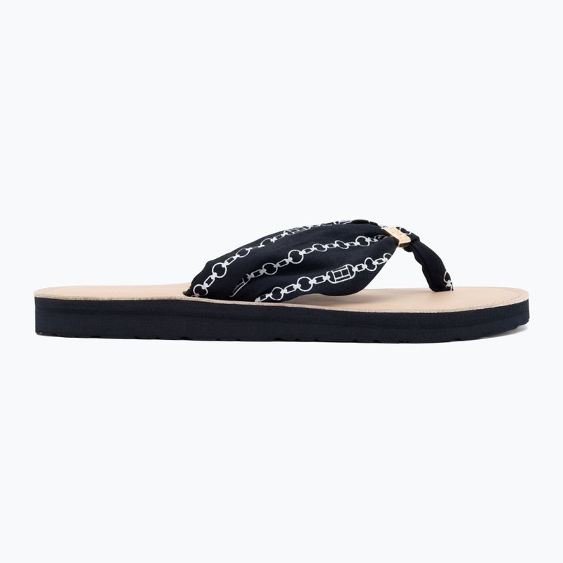 Papuci pentru femei Tommy Hilfiger Chain Print Elevated Sandal space blue 2
