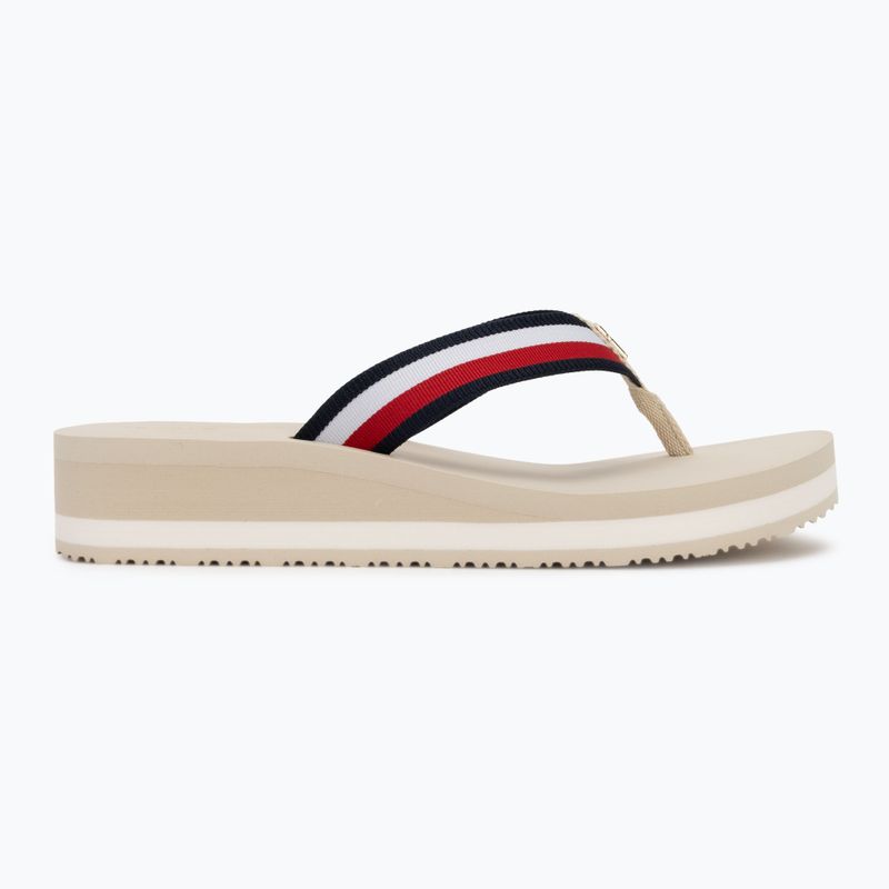 Papuci pentru femei Tommy Hilfiger Corp Mid Wedge Beach Sandal muslin 2