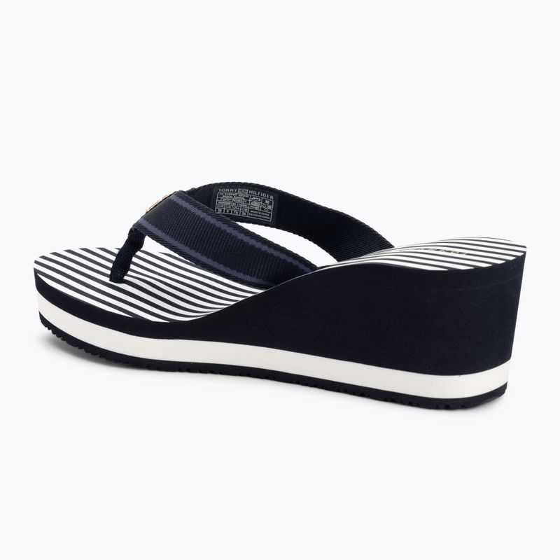 Papuci pentru femei Tommy Hilfiger Stripes Wedge Beach Sandal space blue 3