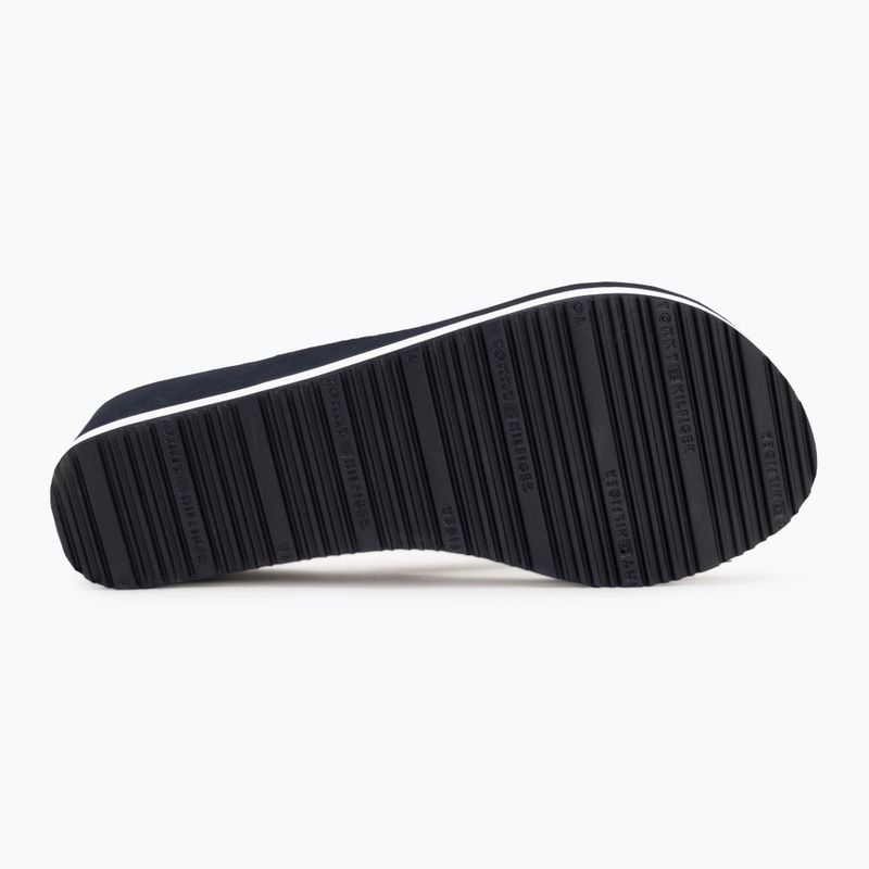 Papuci pentru femei Tommy Hilfiger Stripes Wedge Beach Sandal space blue 4