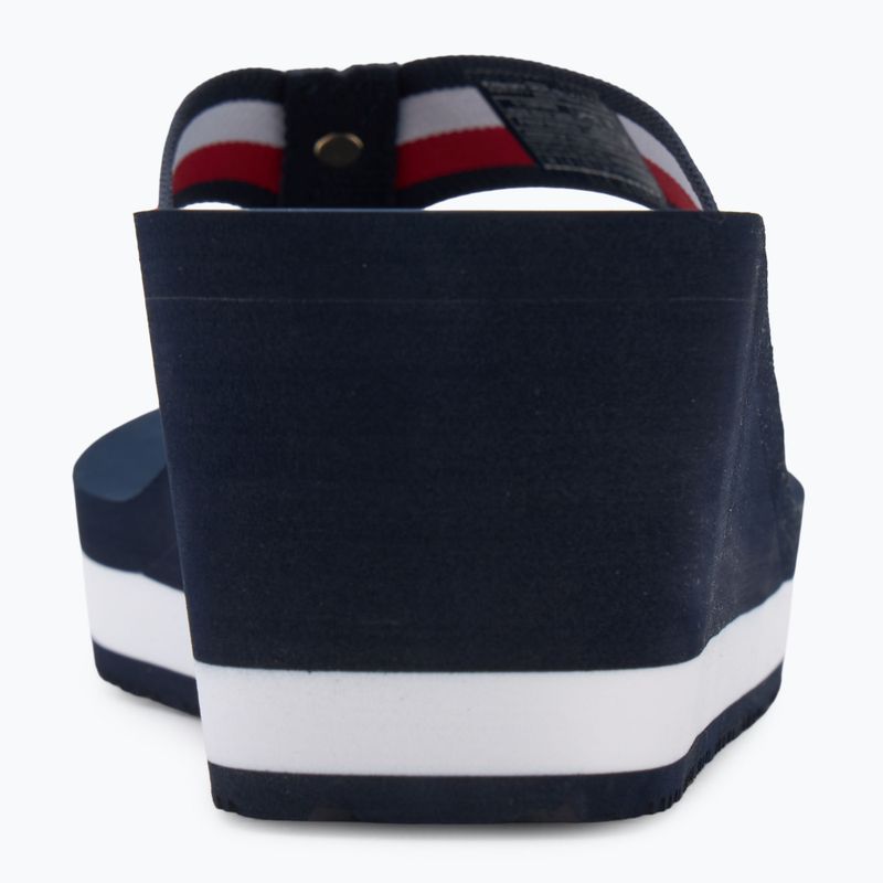 Papuci pentru femei Tommy Hilfiger Corporate Wedge Beach Sandal space blue 6