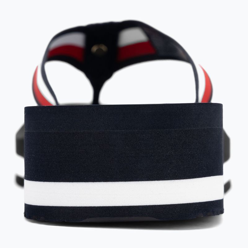 Papuci pentru femei Tommy Hilfiger Corp Mid Wedge Beach Sandal space blue 6