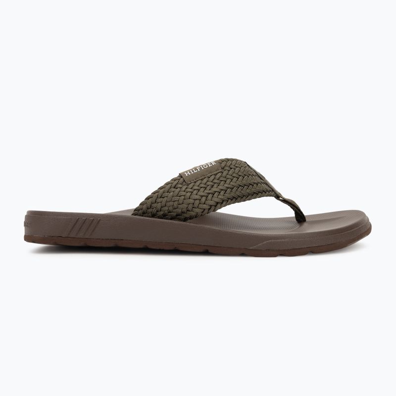 Papuci pentru bărbați Tommy Hilfiger Molded Web Beach Sandal army green 2