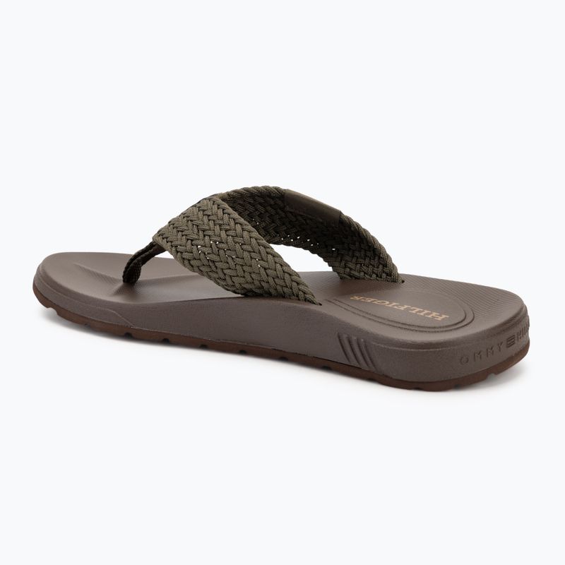 Papuci pentru bărbați Tommy Hilfiger Molded Web Beach Sandal army green 3