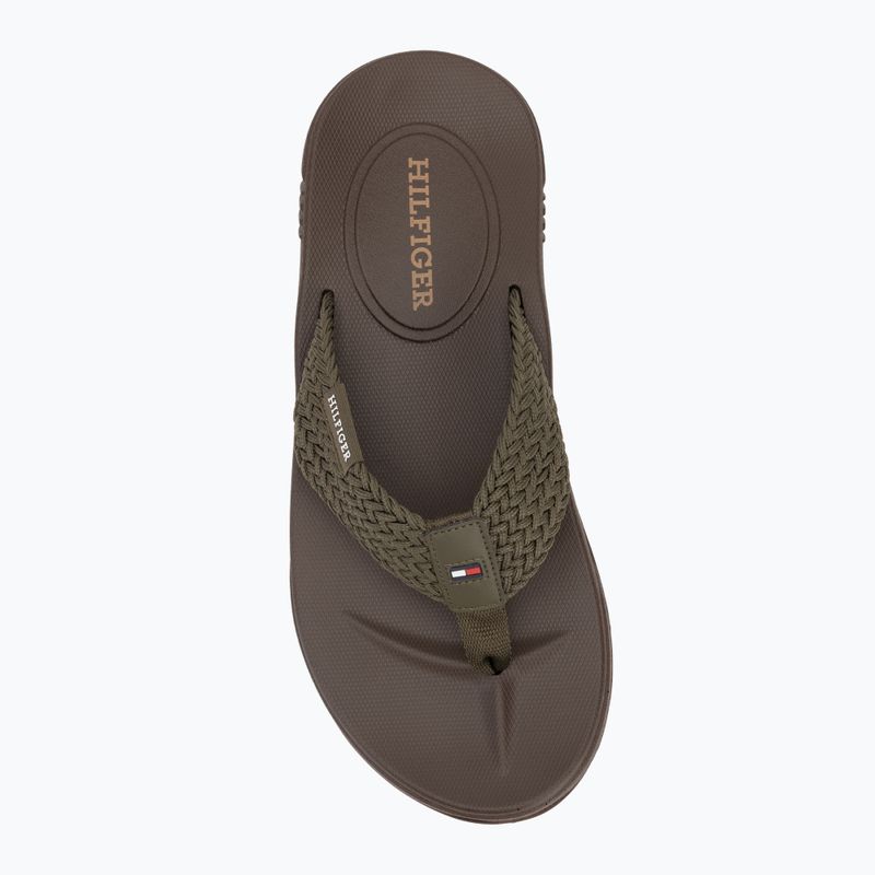 Papuci pentru bărbați Tommy Hilfiger Molded Web Beach Sandal army green 5
