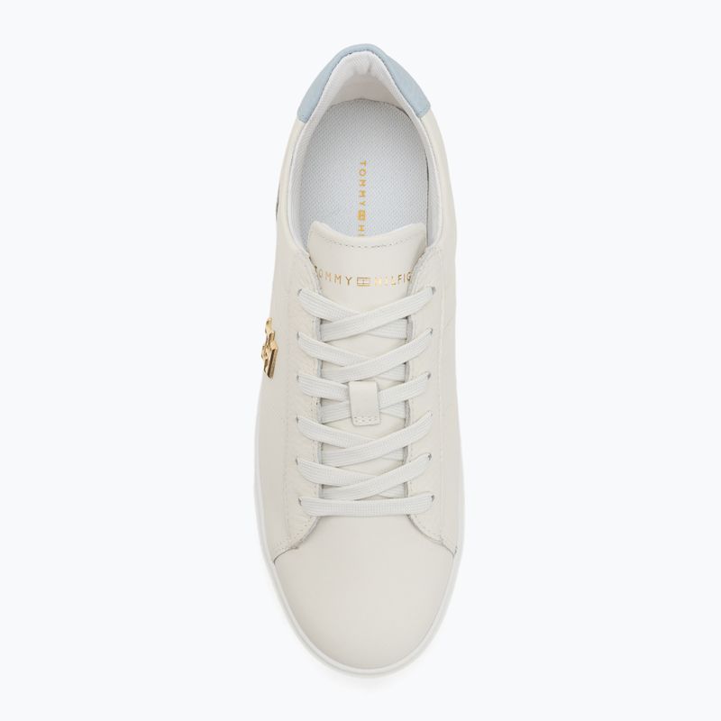 Încălțăminte pentru femei Tommy Hilfiger Platform Court ecru/breezy blue 5