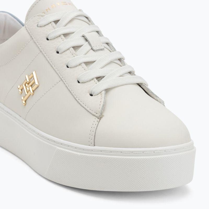 Încălțăminte pentru femei Tommy Hilfiger Platform Court ecru/breezy blue 7